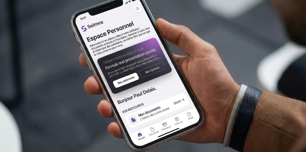 Portail adhérent Selmea sur mobile — documents, paiements et cotisations